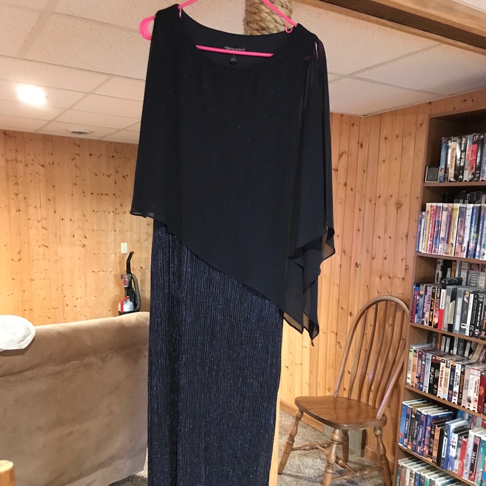 Navy ankle length dress